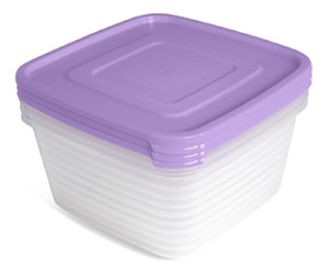 Контейнер для продуктов (СВЧ) «Унико» квадратный 1,4л. набор 3шт.